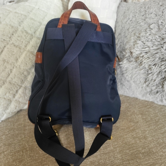 Authentic Valentino Garavani Genuine Leather Nylon Backpack Sport Rare!!